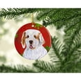 thumbnail image 2 of Carolines Treasures SS4707-CO1 Clumber Spaniel Red and Green Snowflakes Holiday Christmas Ceramic Ornament 3 in, 2 of 2