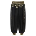 thumbnail image 5 of inhzoy Women's Belly Dance Pants Halloween Carnival Costume Indian Dance Harem Pants Baggy Arabic Black One Size, 5 of 7