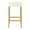 thumbnail image 2 of OSP Home Furnishings 26" Gold Backless Stool in White, 2 of 3