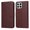 Brown, variant on Wallet Phone Case for Honor X8 with Card Holder and Stand Function Pink