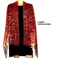 thumbnail image 5 of Shimmering Sequined Wrap Scarf For Women Various Parties Wedding Dress Shawl, 5 of 20
