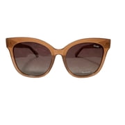 Quay Australia It's My Way Polarized UV Protection Unisex Oversized Cat Eye Sunglasses, Oat Brown