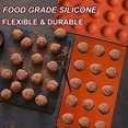 thumbnail image 2 of Pequeños moldes de silicona semiesféricos de 15 cavidades antiadherentes, 2 paquetes de moldes para hornear de silicona de media esfera para hacer gelatina, chocolates y pasteles, 2 of 5