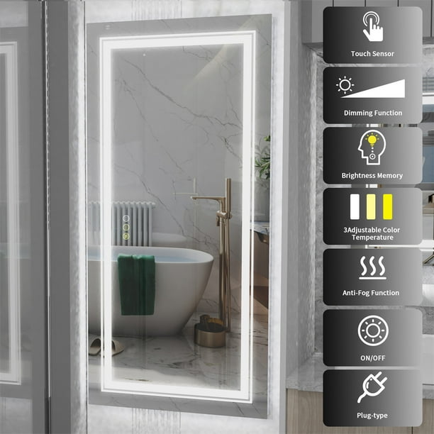 Illuminated vanity mirror online