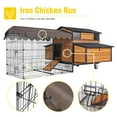 thumbnail image 5 of Aivituvin Extra Large Mobile Chicken Coop with Run, Portable Chicken Tractor with Wheels, Hen House Poultry Cage with All-Around Iron Frame, Metal Sliding Tray, 6 Nesting Boxes for 6-10 Chickens, 5 of 9