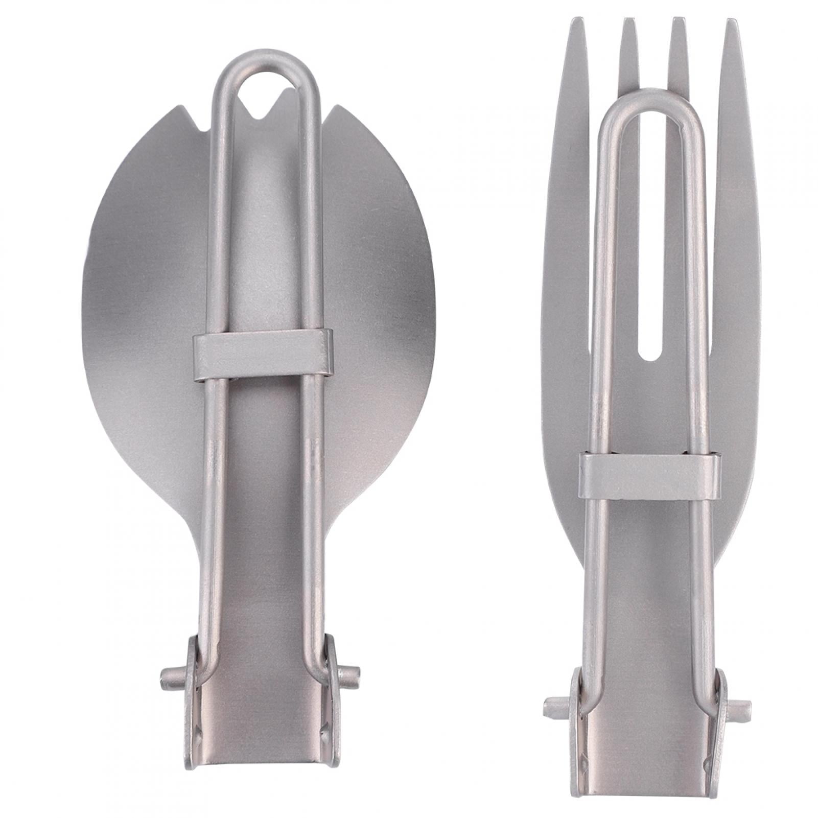 Mgaxyff Camping Cutlery, Foldble Spork Fork, Adults And For Picnic Travel Hiking BBQ
