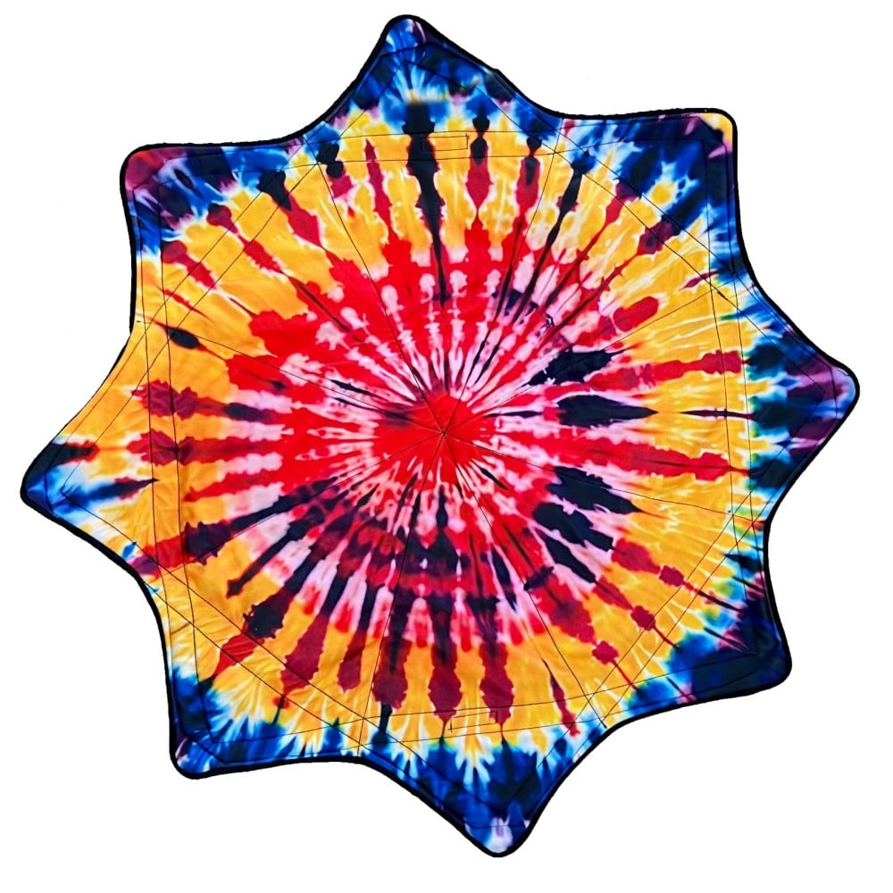 Mougee Classic Flow Star - 27" Diameter - Durable and Vibrant Patterns (Sunrise Tie Dye)