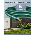 thumbnail image 5 of DEWENWILS Outdoor Power Stake Timer with Photocell,100FT Remote Control, 6 Grounded Outlets, 6FT Extension Cord, Dusk to Dawn Timer for Christmas Lights, Holiday Decoration, Garden Lights, 5 of 6
