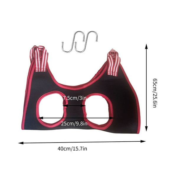 SLYNSHome Pet Dog Grooming Hammock Harness for Nail Trimming,Cat Dog Sling for Cutting Nails Puppy Kitty Pet Hanging Holder for Clipping Nails - Wine