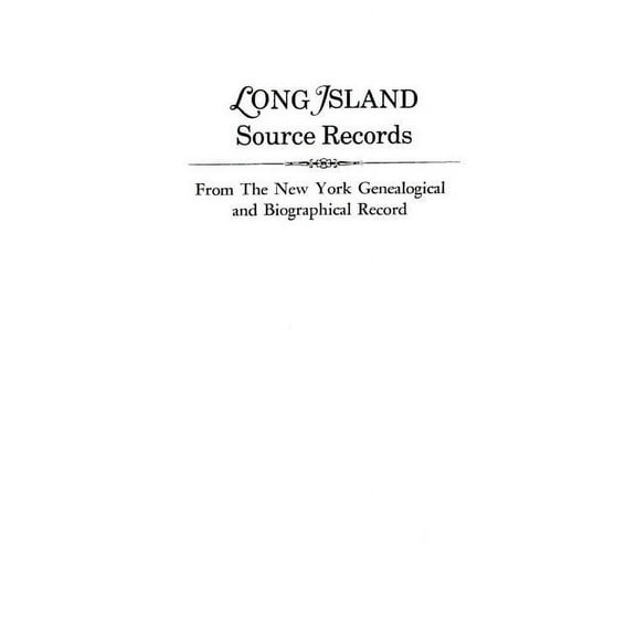 Long Island Source Records, (Paperback)