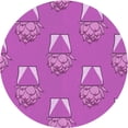 thumbnail image 1 of Ahgly Company Indoor Round Patterned Crimson Purple Area Rugs, 6' Round, 1 of 6