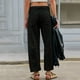 thumbnail image 5 of WILLBEST Pantalones Mujer Pantalones Vaqueros de Tiro Medio para Mujer, de Pierna Ancha, Cortos, Cómodos, Elásticos, Holgados, Estilo Boyfriend Con Bolsillos, Ropa Informal Mediana, 5 of 7