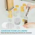 thumbnail image 5 of Uxcell 20/24/28/38/51mm Foam Lid Liner 500pcs Adhesive PS Pressure Sensitive Seals for Jar Black Text White, 5 of 7