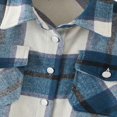 thumbnail image 3 of Womens Plaid Button Down Blouses Coat Thicken Jackets Cardigans Oversize Shirts S, 3 of 6