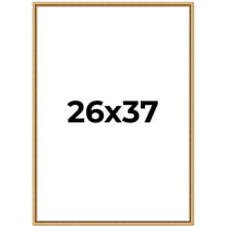 26x37 Frame Beaded Gold Solid Wood Picture Frame | 0.75 Inches Moulding Width | Liscio Oro