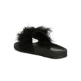thumbnail image 3 of Women Fluffy Faux Fur Footbed Slide Sandal 19259, 3 of 6
