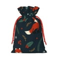 thumbnail image 2 of ZICANCN Christmas Gift Bags, Snowflake Winter Christmas Animals Reusable Fabric Drawstring Storage Bags with Drawstring, Medium Size, 2 of 7