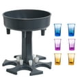 thumbnail image 1 of Dispensador y soporte para 6 vasos de chupito, dispensador para llenar líquidos y chupitos, 1 of 8