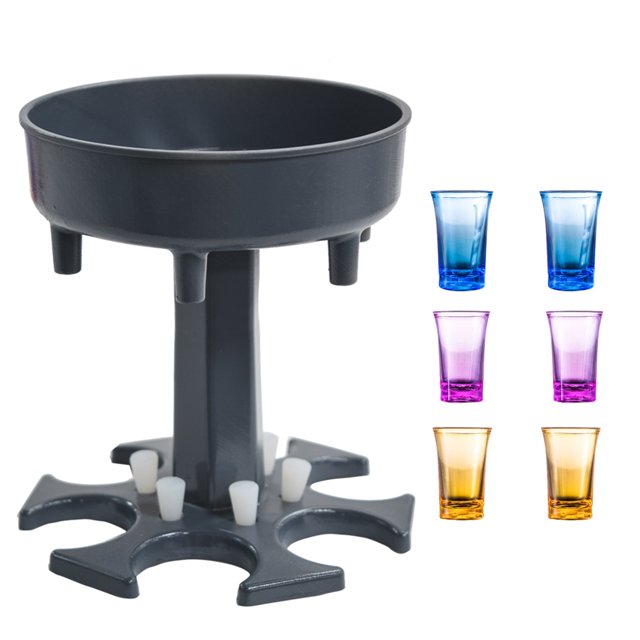 6 Shot Glass Dispenser and Holder,Dispenser For Filling Liquids, Shots Dispenser with Silicone plug