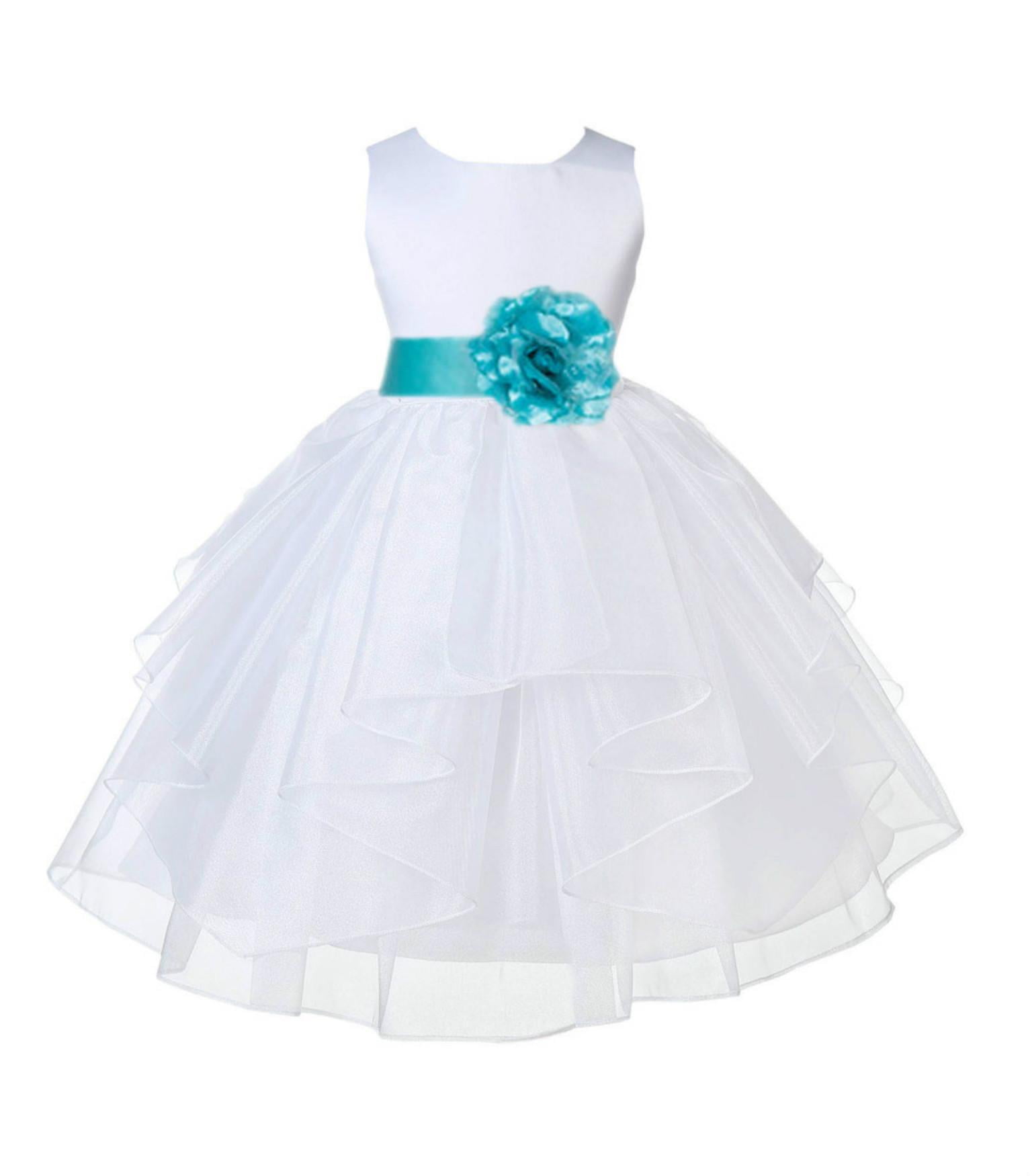 Flower Girl Dress Birthday Wedding Bridesmaid Formal Pageant Recital Graduation