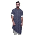 thumbnail image 5 of Atasi Mandarin Collar Printed Rayon Traditional Kurta For Men Casual Shirt, 5 of 6