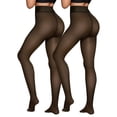 thumbnail image 1 of Mallas X-CHENG con forro polar para mujer, térmicas, cintura alta, invierno, 1 of 7