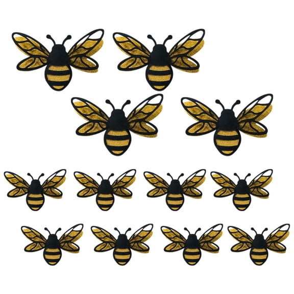 12-Piece Honeybee Wall Stickers Set With Double Layer 3D Effect 4.72 And 3.54 Inch Sizes Removable Decor For Walls Windows And Diy Projects