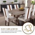 thumbnail image 4 of Boho Brown Chair Covers Set of 4 Striped Tribal Farmhouse Style Chair Back Covers Stretch Removable Washable Slipcovers Protector for Dining Room Kitchen Party Decor, 4 of 5