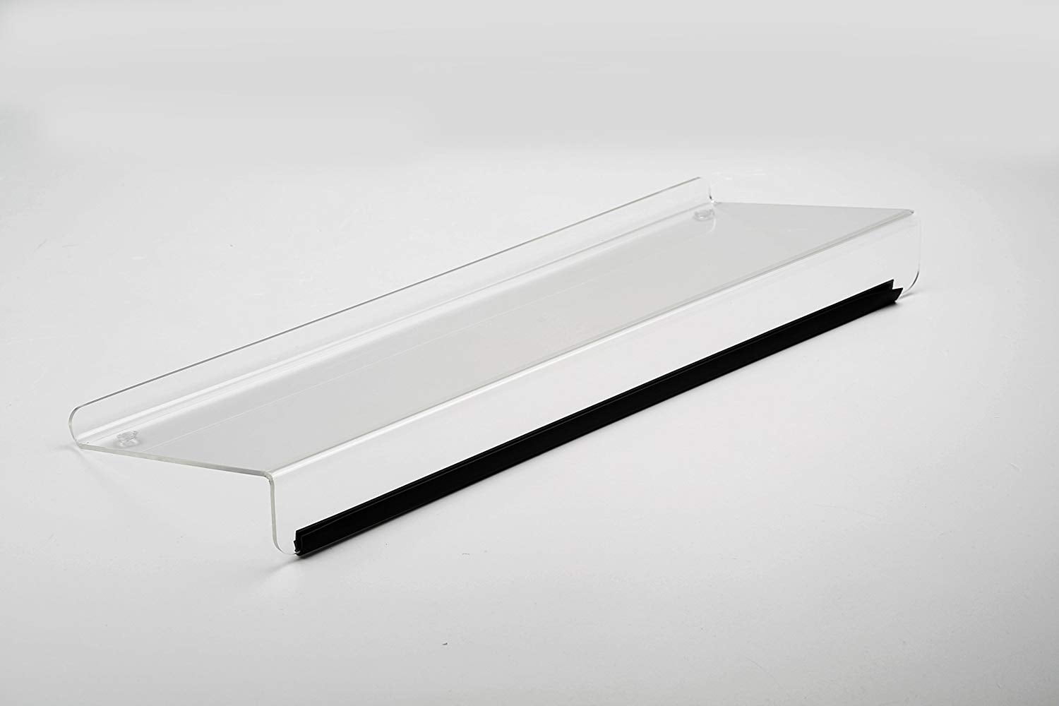 M&T Displays Tilted Ergonomic Computer Keyboard Stand with Rubber Strip Clear Acrylic Clear Riser for Computer Work, Gaming and Typing,Universal Elevated Stand