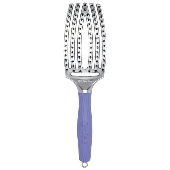 Olivia Garden FingerBrush Scalp-Hugging & Vented Combo Paddle Hair Brush (ionic & 100% boar bristles) FBCO-MD (Medium)