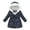 Blue, variant on Girl's Winter Coat Parkas Warm Hooded Puffer Jacket Long Tuni Quilted Jacket With Faux Fur Hood E-Pink