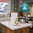 thumbnail image 5 of Stylish Metal Hanging Christmas Tree Wind Spinner - Teal & White Design with Snowflakes Perfect for Festive Yard & Garden Decor, 5 of 7