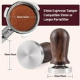 thumbnail image 4 of 51mm Espresso Coffee Tamper&Stirrer Set-Wooden-Handle Spring-Loaded Calibrated Tamper with Premium Stainless Steel Base, 4 of 4