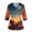 Orange, variant on Women's Halloween Scrub Tops Skull Skeleton V Neck Horror Medical Uniform Spider Web Pumpkin 3/4 Sleeve Funny Medical Scrubs, 4XL