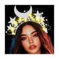 thumbnail image 1 of wonima44 Fashey Light Up Star Headband Silver Halo Crown Glitter Moon Hairband Hair Accessories for Women (Silver, One size), 1 of 1