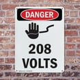 thumbnail image 4 of (2 Pack) 208 Volts OSHA Danger Sign 18 Inch X 24 Inch Indoor / Outdoor Rust-Free Aluminum Metal Signs for Workplace, Workshop, and Construction Site, Made in the USA, 4 of 8