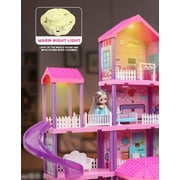 Carsky 36 inch Dollhouse Playset Girl Toys, 11 Rooms with Doll Toy Figures Toddler Playhouse Christmas Birthday Gifts for 3 4 5 6 7 Year Old Girls