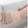 thumbnail image 2 of Pastel Bed Skirt, Continuous Modern Pattern with Symmetric Hatched Rounds, Elastic Bedskirt Dust Ruffle Wrap Around for Bedding Decor, 4 Sizes, Salmon Charcoal Grey, by Ambesonne, 2 of 2