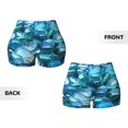 thumbnail image 6 of Athletic Shorts for Women, Blue Kyanite Seam Womens Shorts High Waisted Sport Running Workout Gym, 6 of 8