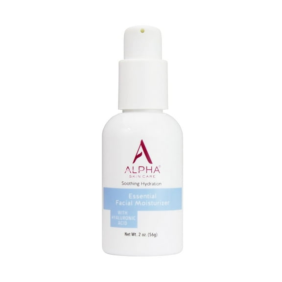 Alpha Skin Care Essential Facial Moisturizer with Hyaluronic Acid for Normal to Dry Skin, 2 oz