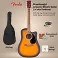thumbnail image 2 of Fender FA Series Dreadnought Acoustic-Electric Guitar - 2-Color Sunburst w/ Gig Bag, 2 of 9