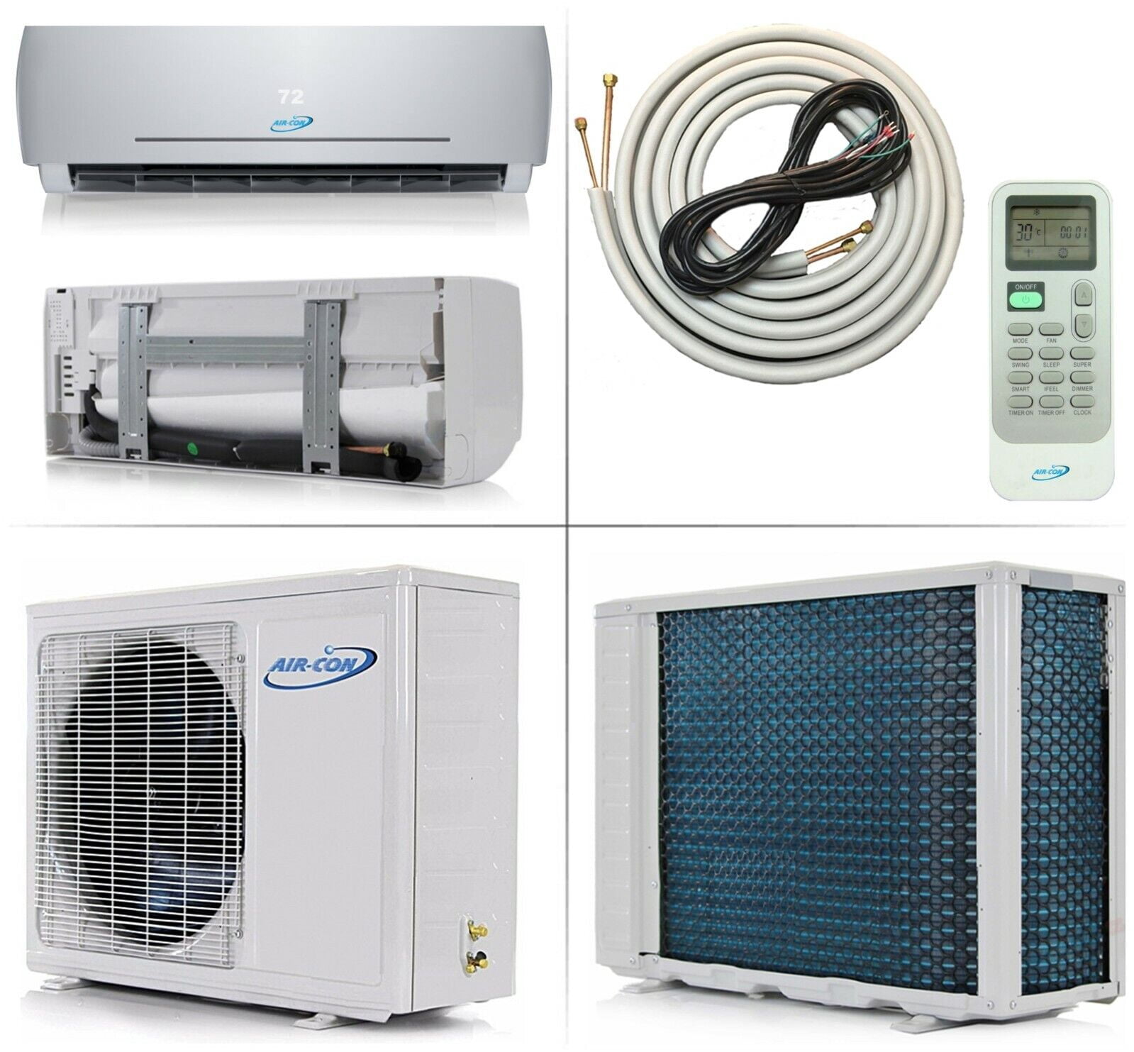 Air-Con 24000 BTU HYPER Mini Split Air Conditioner Heat Pump Ductless 21 Seer