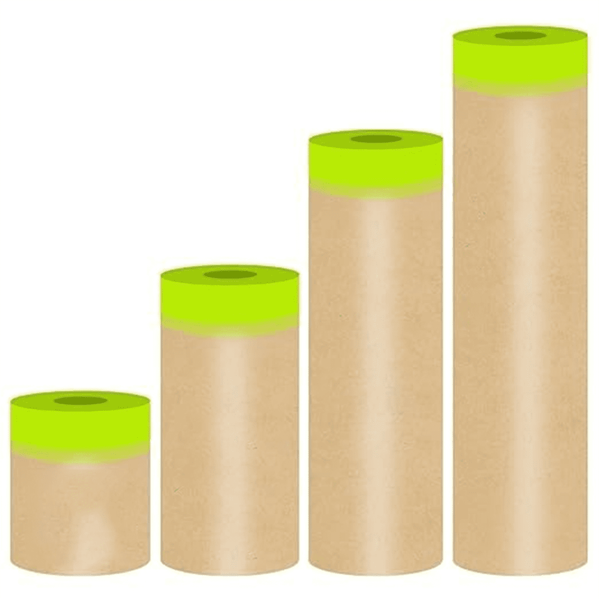 TOP! Pre Taped Masking Paper for PaintingAdhesive Tape & Drape Painters Paper, Automotive Paint, House Decoration, DIY