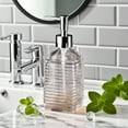 thumbnail image 5 of Horizontal Stripe Glass Soap Dispenser Bottle, Press Type Pump Liquid Soap Container for Hand Soap, Shampoo, Body Wash, Refillable and Durable Design, 5 of 5