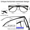 thumbnail image 4 of MARE AZZURO Square Reading Glasses 5.0 Men with Spring Hinge Fashion Glasses for Reading for Father 500, 4 of 6