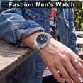 thumbnail image 2 of SKMEI Watch for Men Fashion Casual Waterproof Watch Date Luminous Quartz Analog Mens Wristwatch Stainless Steel Watches, 2 of 8