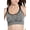 Gray, variant on Women's Active Middle Impact Keyhole Seamless Mesh Racerback Sports Bra