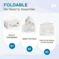 thumbnail image 5 of Superior Hub Foldable Squatting Potty for Travel, 7 Inch Toilet Stool Squat Adult, Lightweight Portable Poop Stool for Adults, Bathroom Stools with Anti-Slip Feet, White, Easy to Storage, 5 of 14