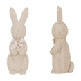thumbnail image 2 of Linnome Resin Bunny Statue Boho Home Decor Figurine for Spring Shelf Mantel Table Centerpiece B, 2 of 5