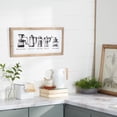 thumbnail image 2 of DecMode White Metal Sign Wall Decor with Brown Frame, 2 of 7